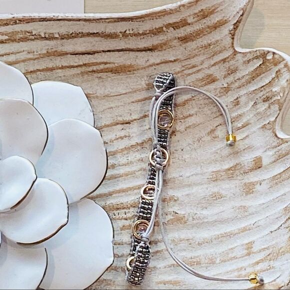 Crystal Seed Bead Boho Woven Adjustable Friendship Bracelet NWT - Picture 6 of 11